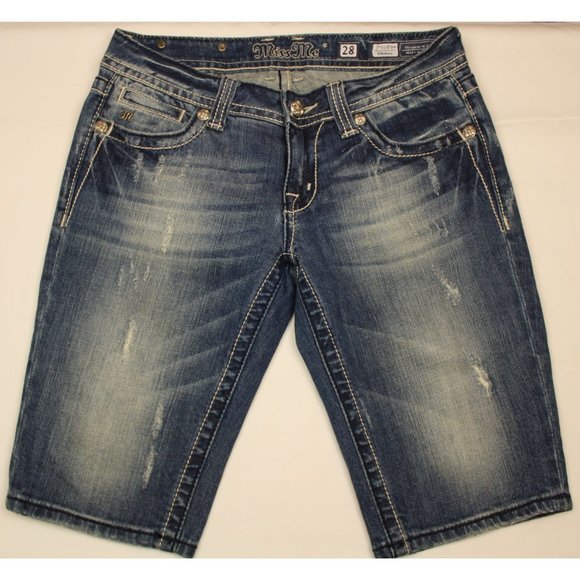 Miss Me Womens Mid Rise Easy Bermuda Embellished Shorts Size 28 JP5091BM - Picture 5 of 9